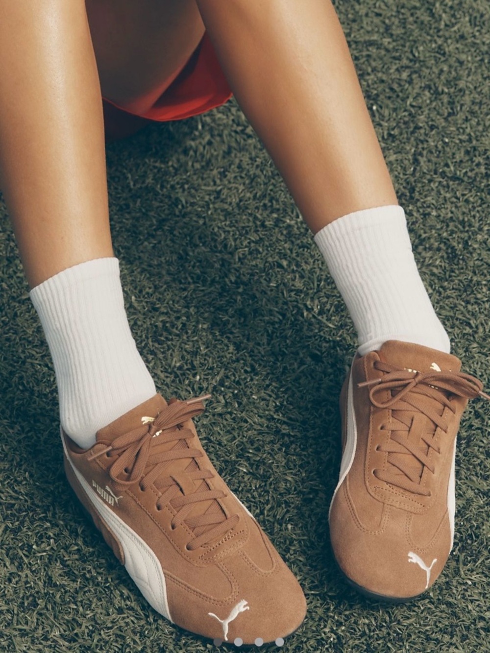 New Puma Speedcat OG sneakers in the "Haute Coffee" brown suede colorway. Size 9